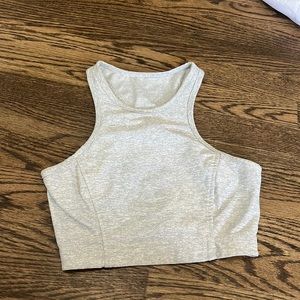 Outdoor voices Athena crop top gray